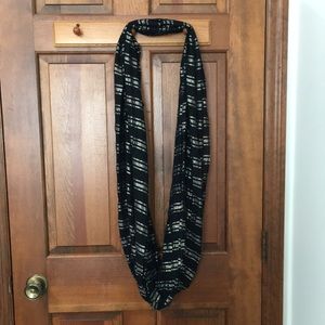 Black/Gold Infinity Scarf